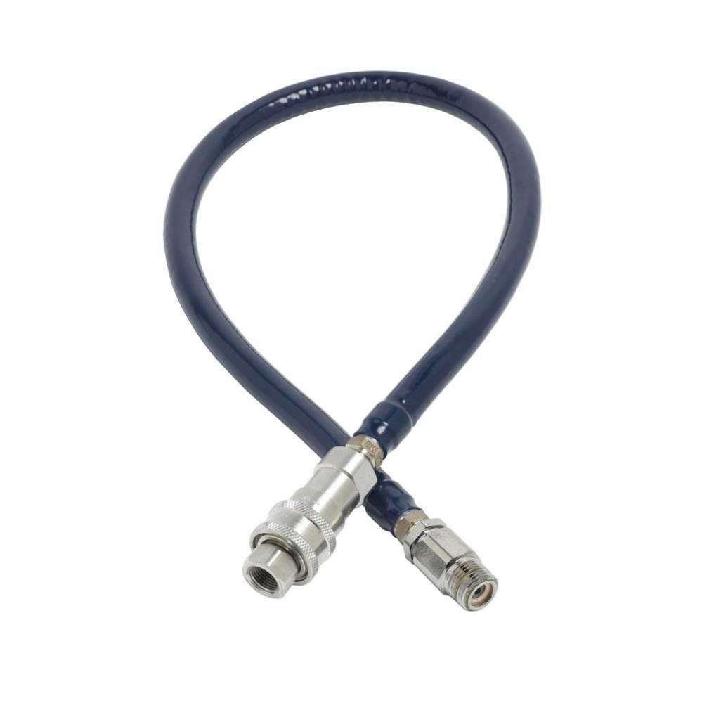 Cold Water Hose with Quick-Disconnect, 3/4'' NPT x 72'' Long, Blue Cover