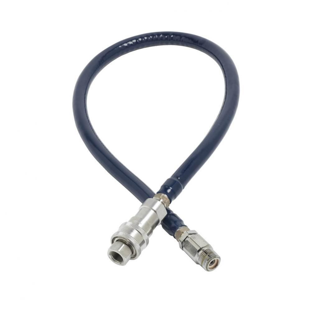 Cold Water Hose with Reverse QD, 3/8'' NPT x 72'' Long, Blue Cover