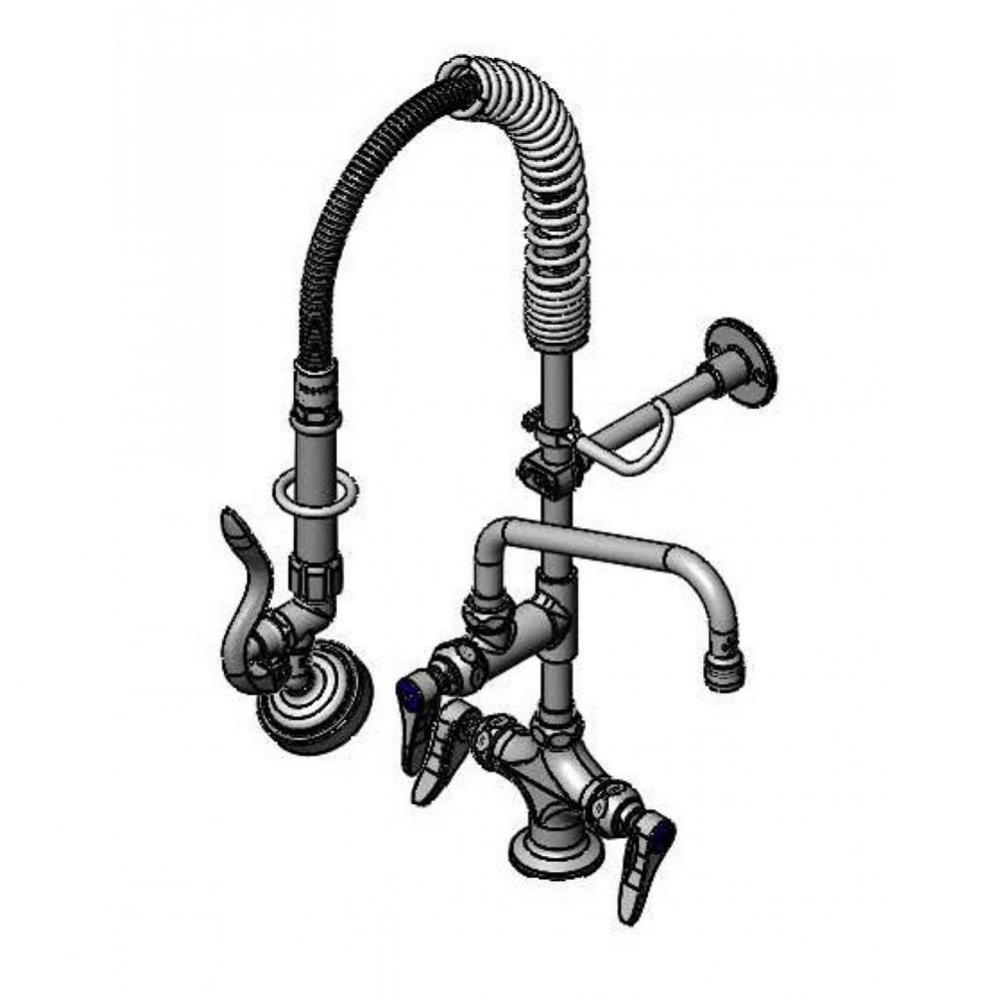 Mini-Pre-Rinse unit w/ B-0107-035, 8'' Swivel Nozzle, Lever Handles & Wall Bracket