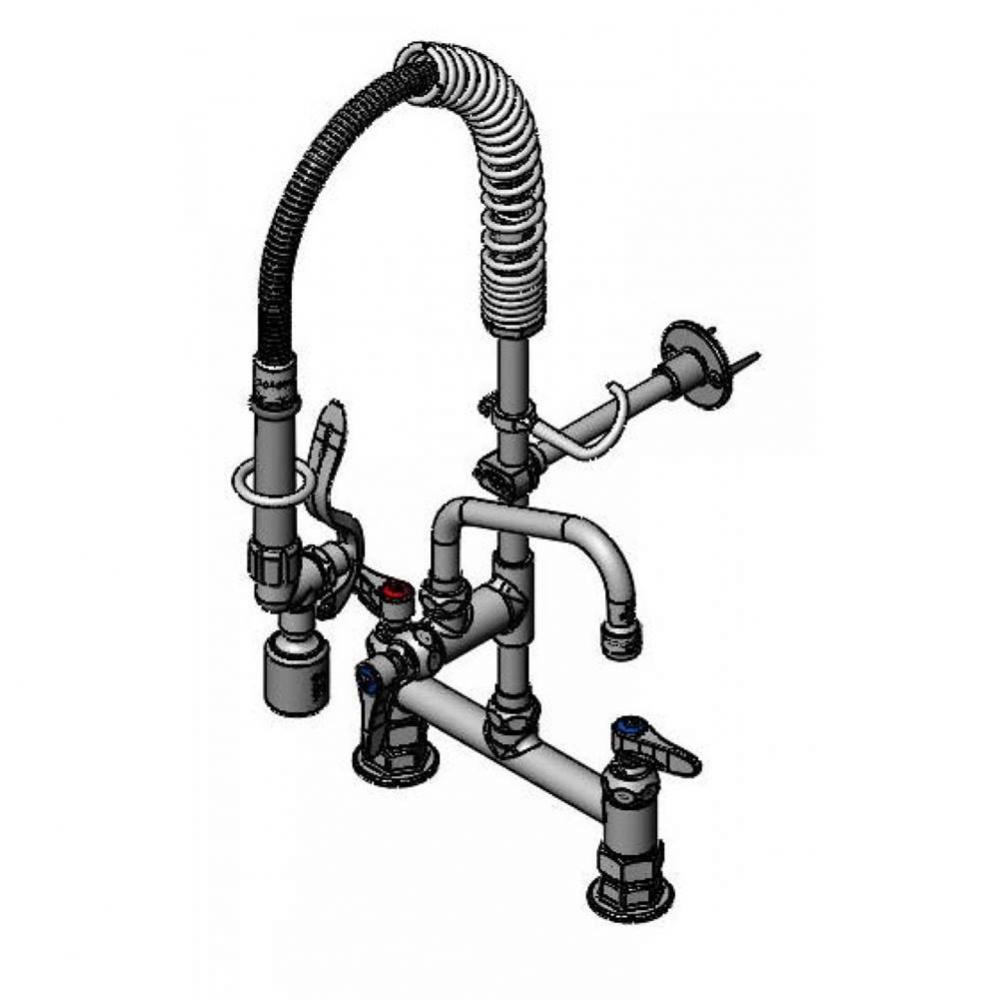 Mini-Pre-Rinse unit w/ B-0107-C, 6'' Swivel Nozzle, Lever Handles, Wall Bracket '&a