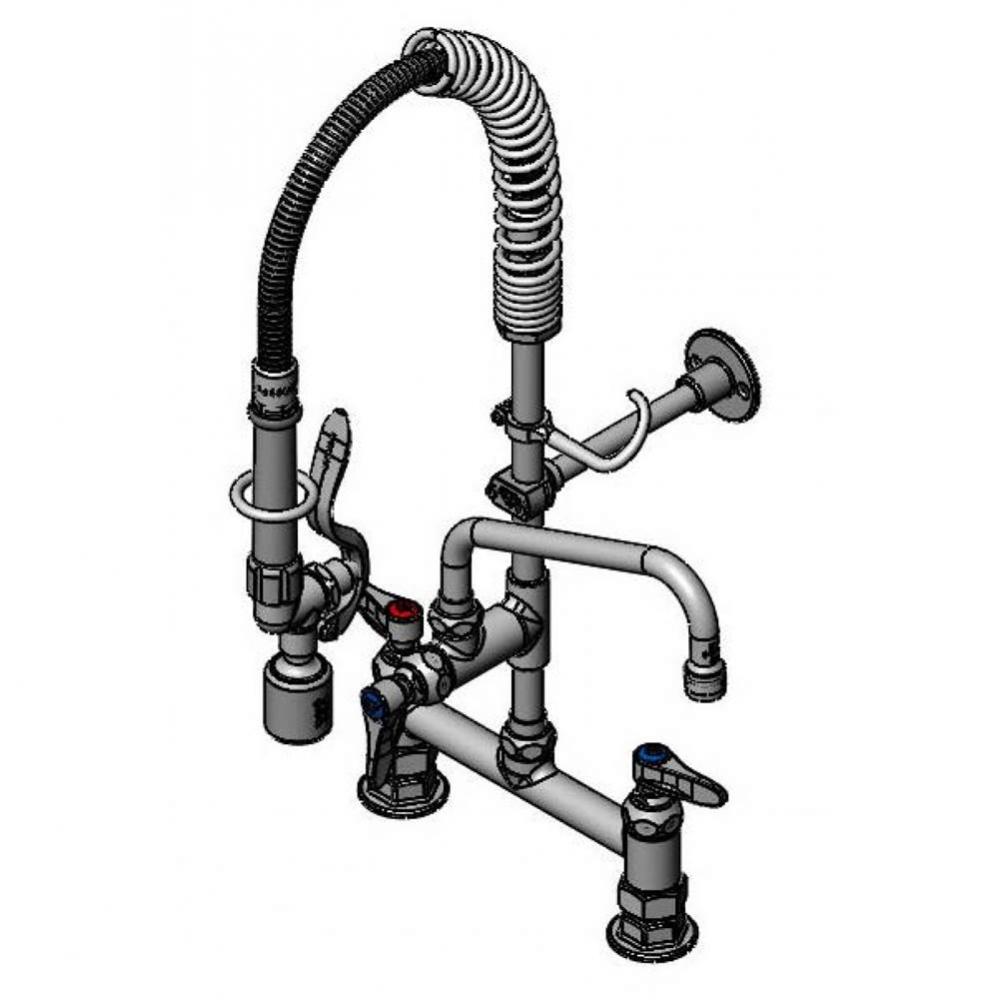 Mini-Pre-Rinse unit w/ B-0107-C, 8'' Swivel Nozzle, Lever Handles, Wall Bracket '&a