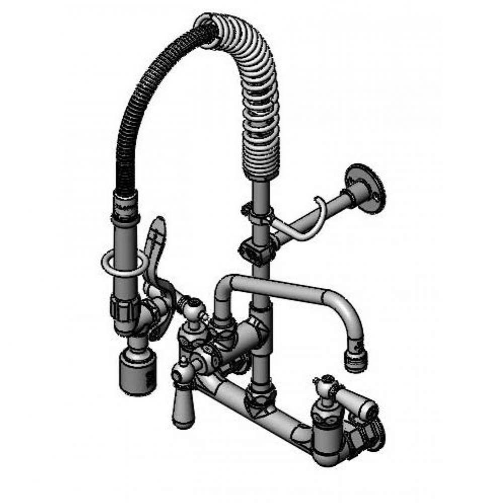 Mini-PRU: 8'' c/c Wall Mount Faucet, 8'' Swing Nozzle, Ceramas, B-0107-C, Club