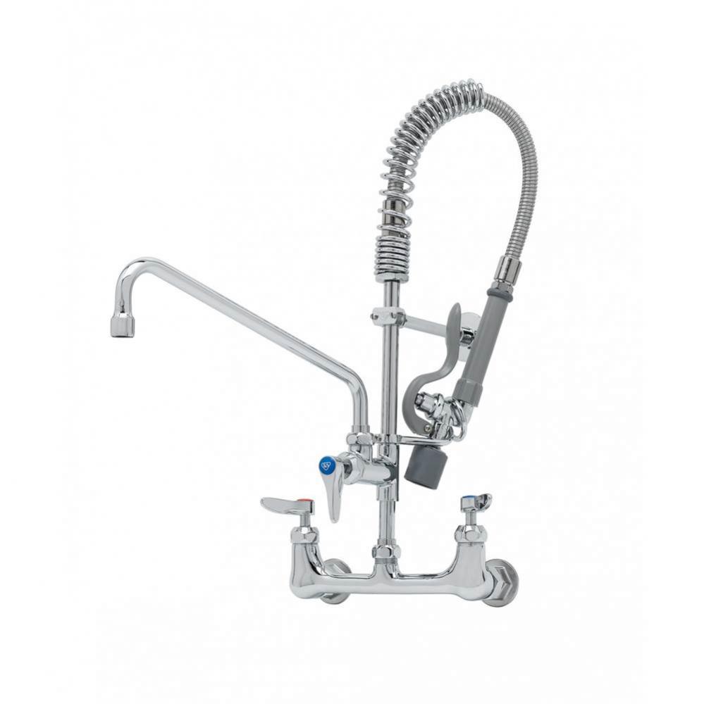 Mini-PRU: 8'' Wall Mount, B-0107-C, 12'' Swing Nozzle, Ceramas & Lever Han