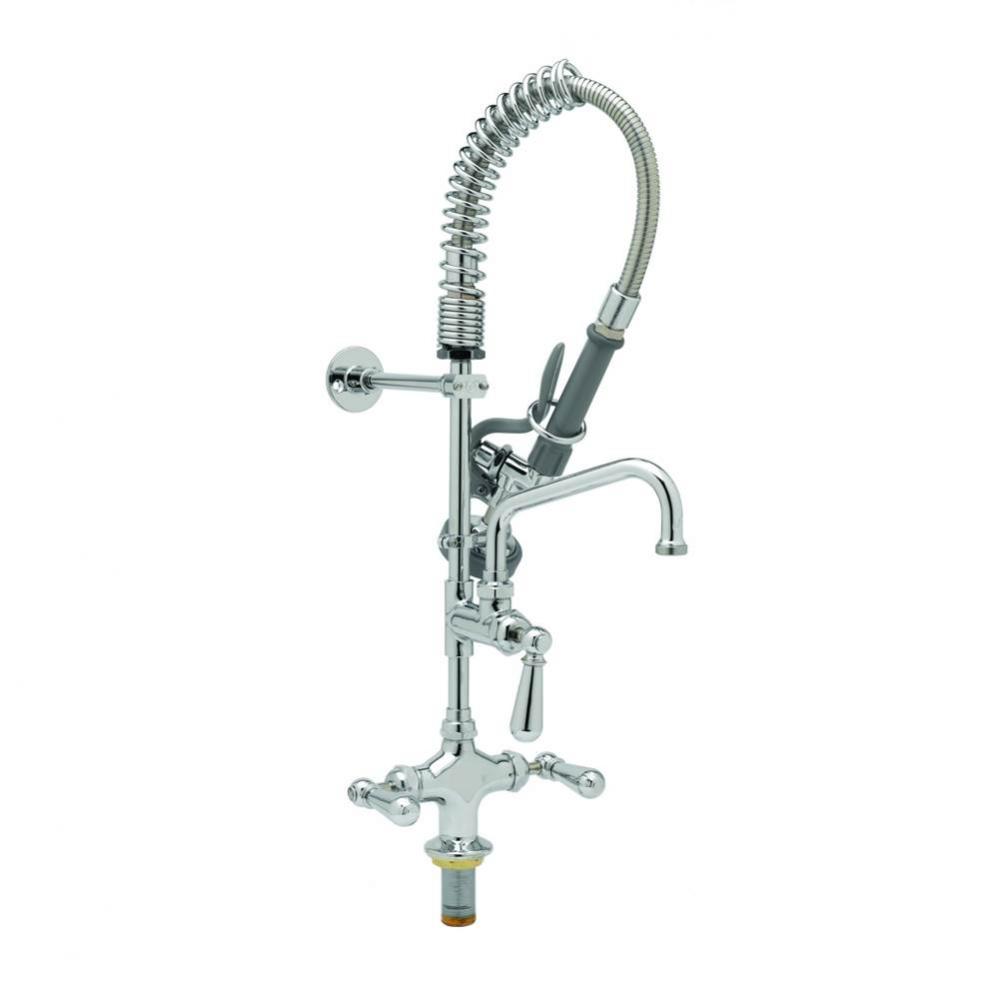 Mini-PRU: B-0113 Style Base Faucet w/ B-0107, 8'' Swing Nozzle, Ceramas, & Club Hand