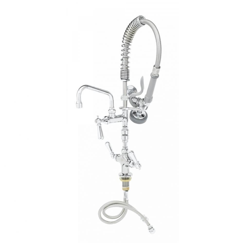 Mini-Pre-Rinse unit: B-0113 w/ B-0107, 6'' Swivel Nozzle, Ceramas, Vb, Club Handles MINI