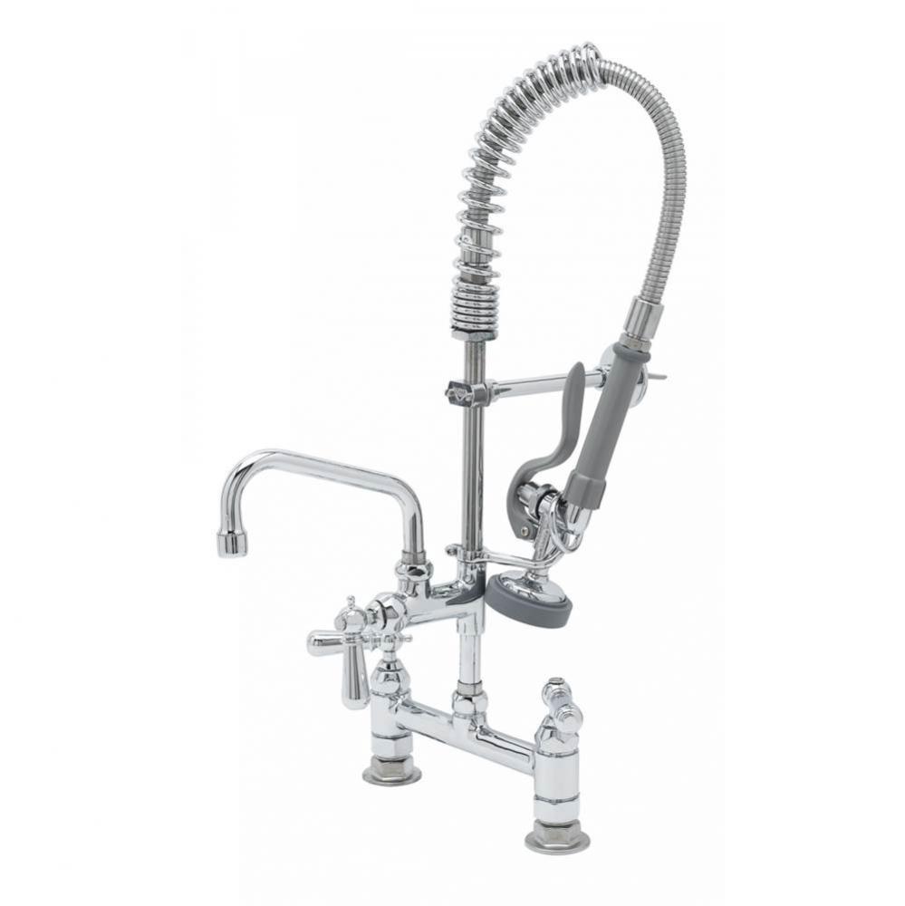 Mini-Pre-Rinse unit w/ B-0107, 6'' Swivel Nozzle, Club Handles & Wall Bracket MINI P