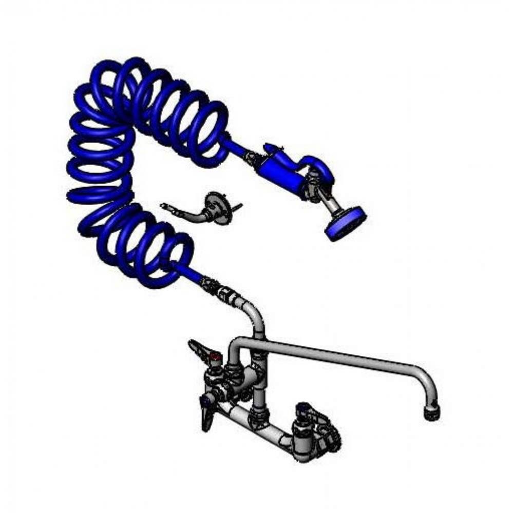 Pet Groom: 8'' Wall Mount, No Vacuum Breaker , B-0155 & 065X, 034A & Coiled Hose