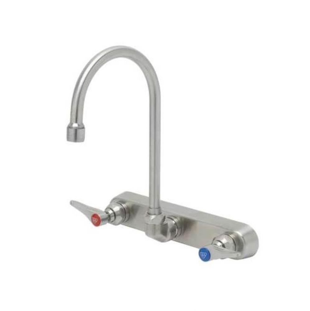 8'' Stainless Steel Workboard Mixing Faucet with 5 3/4'' Stainless Steel Swive