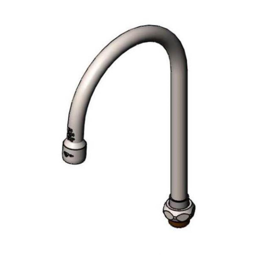 5 3/4'' Stainless Steel Swivel Gooseneck w/ 2.2 GPM Aerator