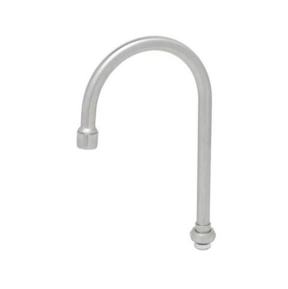 Stainless Steel Swivel Gooseneck, 5-11/16'' Spread, 10-3/8'' Height, 6-3/8&apo