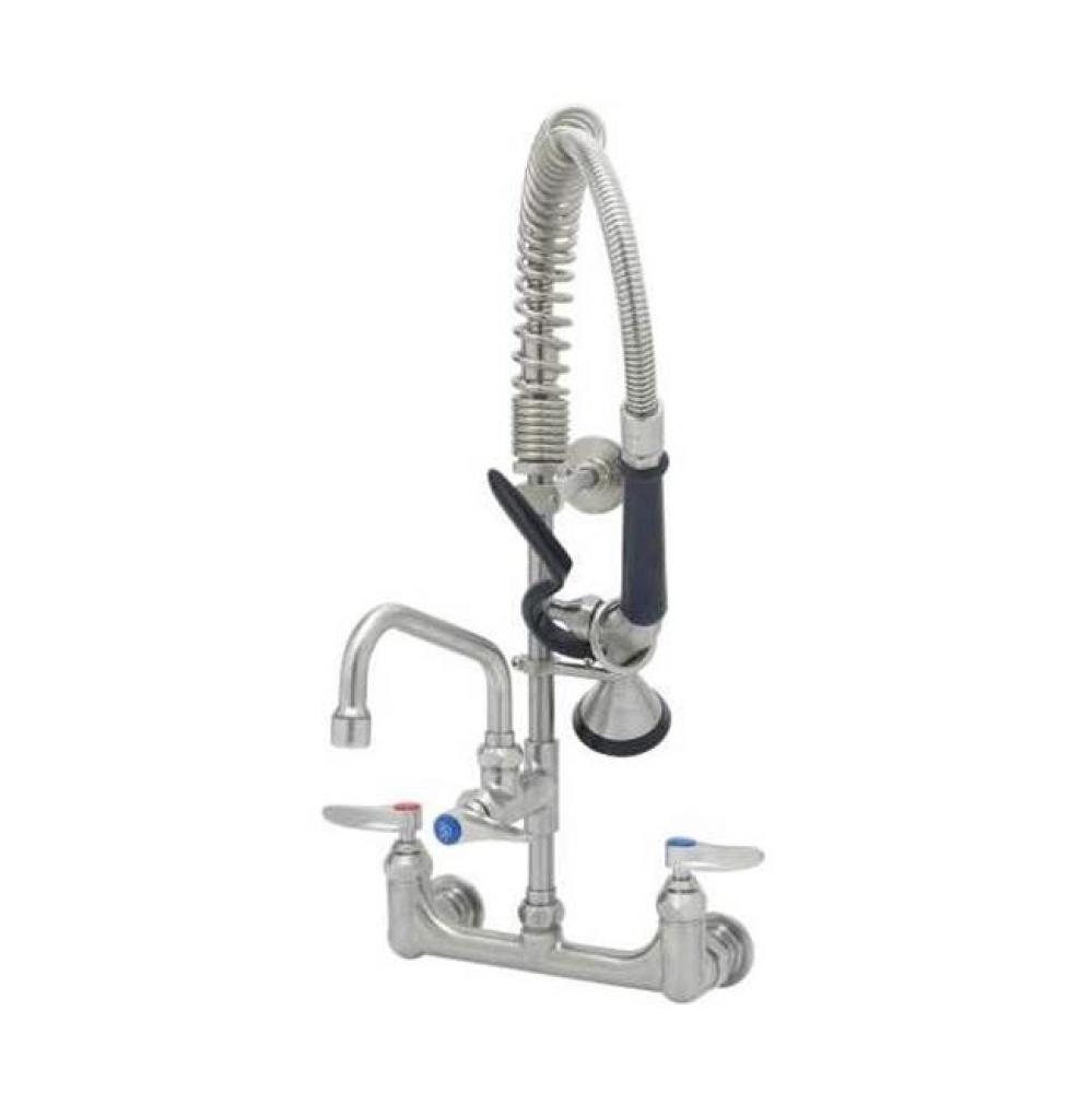 Stainless Steel Mini-Pre-Rinse unit with S-0107-Y, 8'' Wall Mount with 6'' Swi