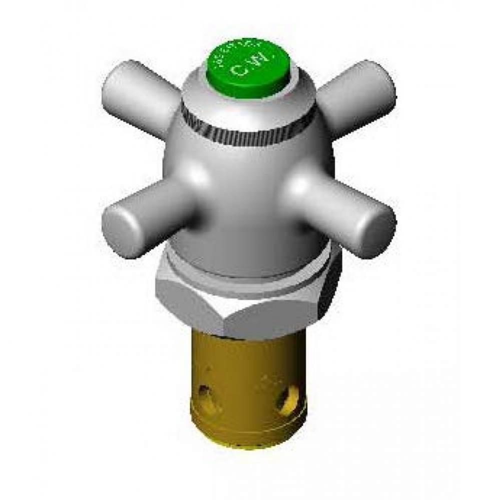 Fast Self-Closing Cartridge Assembly, Cold Water Index (Green), New-Style