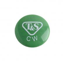 T&S Brass 001191-45NS - Press-In Index, Green (CW), T&S Logo