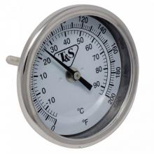 T&S Brass 003799-45 - Thermometer, 0-200F w/ T&S Logo