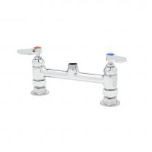 T&S Brass 008963-40 - 6'' Base Faucet, Spring-Check Eternas, Lever Handles, EZ-K Kit (Swivel/Rigid)