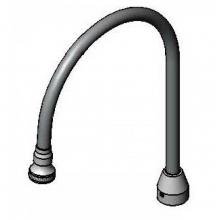 T&S Brass 009436-40 - Rigid Gooseneck w/ Rosespray Outlet & Diverter Cover