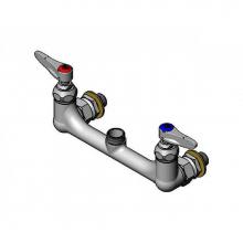 T&S Brass 009583-40 - 8'' Wall Mount Base Faucet, Swivel Outlet, 00CC Inlets, SC Eternas & Lever Handles