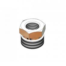 T&S Brass 052A - Adapter, 1/4'' NPT Female x 3/4-14UN Male, Chrome-Plated Brass