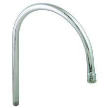 T&S Brass 130X - Rigid Gooseneck, 12-3/16'' Spread, 13-3/8'' Height, 4-9/16'' Clearan