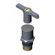 T&S Brass 166A - Service Stop Spindle Assembly, Cap, T-Handle & Screw ( T-Handle & Screw Included )