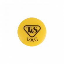 T&S Brass 209L-VAC-NS - Press-In Index, T&S Vac, Yellow