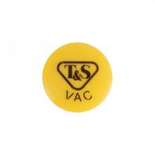 T&S Brass 209L-VAC-NS - Press-In Index, T&S Vac, Yellow