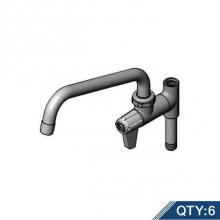 T&S Brass 5AFL08-PQ6 - Add-On Faucet w/ Quarter-Turn Ceramic Cartridge & 8'' Swing Nozzle w/ Laminar Flow D