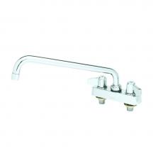 T&S Brass 5F-4CLX10 - Equip 4'' c/c Deck Mount Workboard Faucet, 10'' Swing Nozzle, Laminar Outlet D