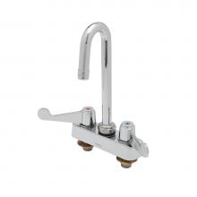T&S Brass 5F-4CWX05A - Equip 4'' Deck Mount Workboard Faucet, 5-1/2'' Swivel Gooseneck, 2.2 GPM Aerat