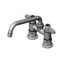 T&S Brass 5F-4DLS08-F15 - 4'' Deck Mount Mixing Faucet with equip Swing Nozzle with 1.5 GPM Aerator