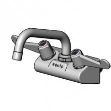 T&S Brass 5F-4WWX06 - Equip 4'' Wall Mount Faucet w/ 6'' Swing Nozzle, 4'' Wrist Handles,