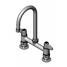 T&S Brass 5F-7DLS05 - equip 7'' Deck Mount Faucet, Lever Handles, 5 1/2'' Swivel GN & 1/2'&