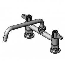 T&S Brass 5F-7DLS10 - equip 7'' Deck Mount Faucet, Lever Handles, 10'' Swing Nozzle & 1/2'&
