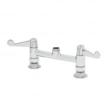 T&S Brass 5F-8DWX00 - Equip 8'' c/c Deck Mount Faucet, Swivel Outlet, Less Nozzle, 4'' Wrist-Action