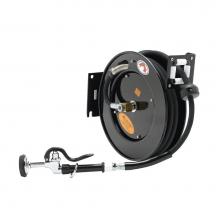 T&S Brass 5HR-232-01 - Hose Reel, Open, Powder Coated Steel, 35' x 3/8'' ID Hose with Spray Valve EQUIP