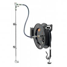 T&S Brass 5HR-242-01WE2 - EQUIP Hose Reel System, Single-Temp Wall Mount Base Faucet, 3/8'' x 50' Hose, Wall