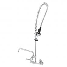 T&S Brass 5PR-8WWS12 - Pre-Rinse, 8'' Wall Mount Base, Cerama, 12''Add-On Nozzle, 4'' Wrist