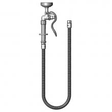 T&S Brass B-0044-H3 - Hose, 44'' Flexible Stainless Steel with 172A Adapter and 053A Adapter and Spray Valve