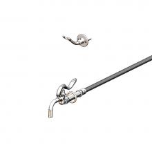 T&S Brass B-0102-BKT - Pot & Glass Filler, Plain End Curved Nozzle, 68'' Flex S/S Hose & Wall Hook