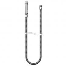 T&S Brass B-0108-HOSE - 108'' Flexible Stainless Steel Hose w/ Gray Handle & (2) Washers