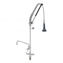 T&S Brass B-0113-12-CRB8P - Pull-Down PRU w/ 12'' ADF, Cerama Cartridges, Lever Handles & Wall Bracket