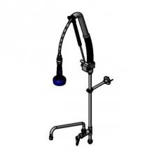 T&S Brass B-0113-12CRB8P-LB - EasyInstall Pull-Down Pre-Rinse Unit with Add-On Faucet with 12'' Swing Nozzle & 6&a