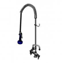 T&S Brass B-0113-A06-08C - EasyInstall Pre-Rinse, Single Hole Base, 6'' Add-On Faucet, 18'' Flex Lines, B