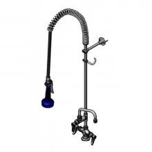 T&S Brass B-0113-A06-B08C - EasyInstall Pre-Rinse, Single Hole Base, 6'' Add-On Faucet, 18'' Flex Lines, W