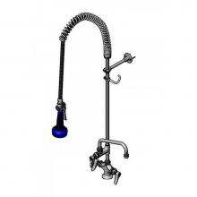 T&S Brass B-0113-A08-B08 - EasyInstall Pre-Rinse, Single Hole Base, 8'' Add-On Faucet, 18'' Flex Lines, W