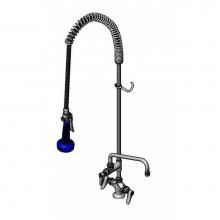 T&S Brass B-0113-A10-08C - EasyInstall Pre-Rinse, Single Hole Base, 10'' Add-On Faucet, 18'' Flex Lines,