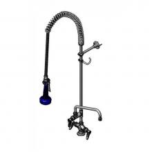 T&S Brass B-0113-A10-B08 - EasyInstall Pre-Rinse, Single Hole Base, 10'' Add-On Fct, Flex Lines, Wall Bracket, B-01