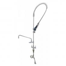 T&S Brass B-0113-A12-B08C - EasyInstall Pre-Rinse, Single Hole Base, 12'' Add-On Faucet, 18'' Flex Lines,