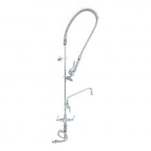 T&S Brass B-0113-ADF08 - EasyInstall Pre-Rinse: Single Hole Base, Add-On Faucet w/ 8'' Nozzle, 18'' Fle