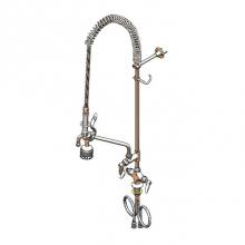 T&S Brass B-0113-ADF10-BR - Pre-Rinse, Single Hole Deck Mount, Supply Hoses & Stops, 10'' Add-On-Fct, 36'&a